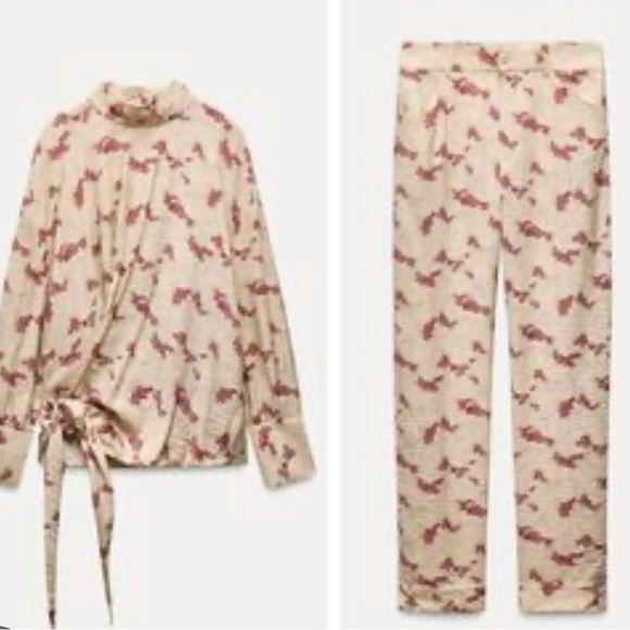 Zara Pants - Zara Co-ord set Kimono/Pants